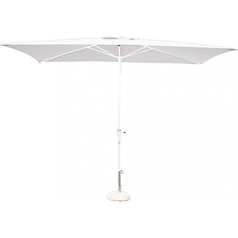 Ombrellone da Giardino 2x3 m Palo Ø48 mm Poly Eco in Acciaio Bianco (1/3)