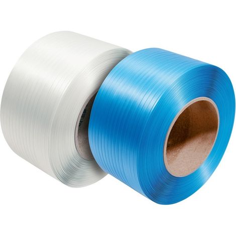 Feuillard polypropylène haute résistance BLEU 9mmx0,63mmx2600m - COLIS 2 BOBINES (1/5)