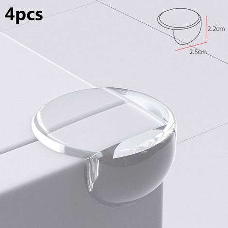 Protecteur D'Angle De Meuble - Cache-Angle En Caoutchouc Transparent - Pour Sécurisation Bébé - 4 Pièces (1/5)