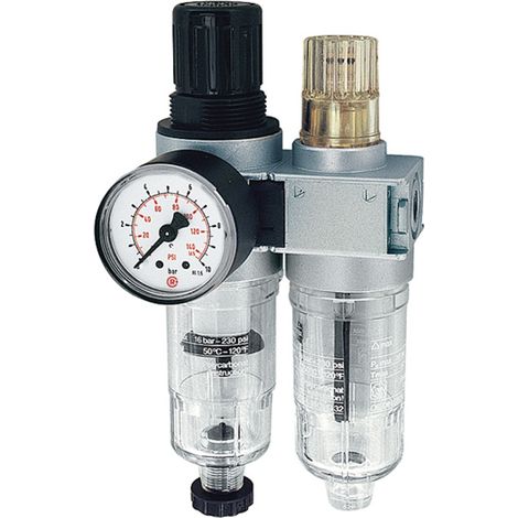 Riegler Wartungseinheit 2-tlg. »multifix-mini«, mit PC-Behälter, G 1/8 (1/4)