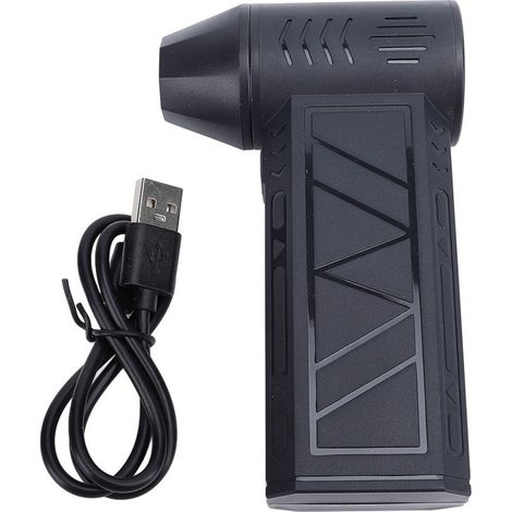 Souffleur d'air électrique portable à turbine réglable 130 000 tr/min avec lumière LED pour le nettoyage de claviers et le déneigement (1/5)