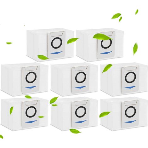8 Pièces X1 Omni Sacs pour Ecovacs Deebot X1 Omni, X1e Omni, X1 Turbo, T10 Omni, T20 Omni Sacs pour Station d'aspiration, 3L Grande Capacité Sacs à Poussière Pièces de Rechange (1/5)
