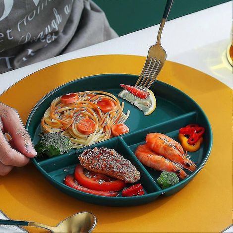 Assiette à portions pour adultes avec 3 compartiments - Un indispensable de la cuisine (1/5)