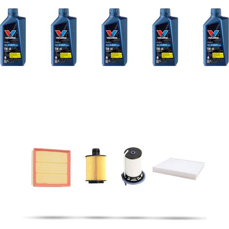 Kit tagliando 4 FILTRI e 5L OLIO compatibile con Opel Combo D 1.6 CDTI 77kw Dal 2012 (1/5)
