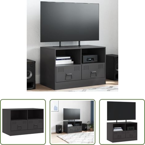 vidaXL Stahl-Schrank - TV-Schrank Schwarz 67x39x44 cm Stahl (1/5)