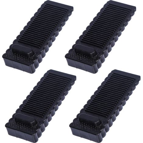 Cale Porte Sol Caoutchouc 4 Pièces – Bloc Porte Antidérapant Durable, Butée de Porte Empilable pour Intérieur et Extérieur, Arrêt Portail Bloque Porte pour Tous Sols (1/5)