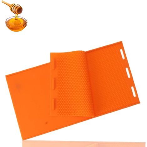 Moule à cire d'abeille en silicone souple (2 pièces par paquet), machine à gaufrer en nid d'abeille, fabrication de bougies (1/5)