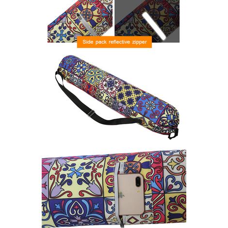 75 x 16 cm bedruckte Yogamatten-Tasche aus Canvas, Sporttasche, Aufbewahrungstasche für Fitnesstraining (1/5)