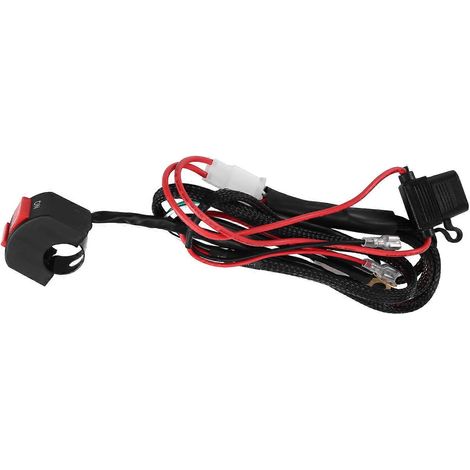 Kabelbaum für LED-Lichtleiste, Motorrad-Lenkerschalter für Scheinwerfer, Nebelscheinwerfer, Zusatzscheinwerfer, 1-adrig (1/5)
