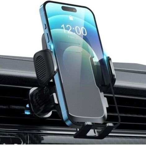 Support Telephone Voiture Grille Aération,Rotatif à 360°, Porte Telephone Voiture avec Un Bouton de Libération, Compatible avec iPhone 14 Pro Max et Téléphones 4-7''-- (1/5)