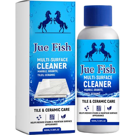 JUE FISH Nettoyant pour sols en marbre, liquide nettoyant multi-usages pour carrelage, marbre, granit et céramique, 100 ml (1/5)