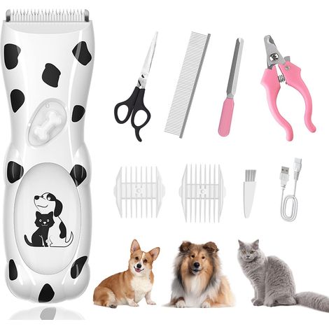 Tondeuse électrique puissante pour poils d'animaux, rechargeable par USB-AquaForge (1/5)