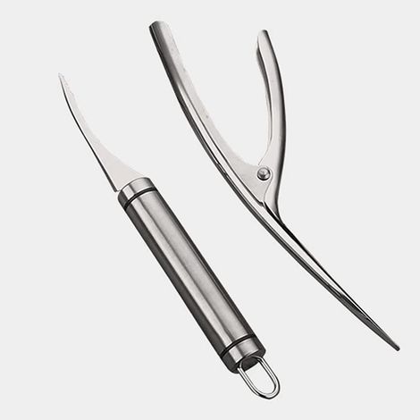 Éplucheur De Crevettes, Shrimp Peeling,2 Outils D\'épluchage De Crevettes, Outil D\'épluchage De Crevettes, Passe Au Lave-vaiss, Facile à Nettoyer (argent) (1/5)