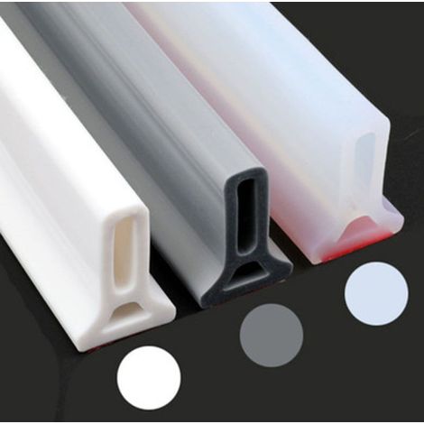 Barrière d'eau en silicone pour douche – Joint de sol étanche 1M – Résistant à la moisissure – Installation facile dans salles de bain (1/3)