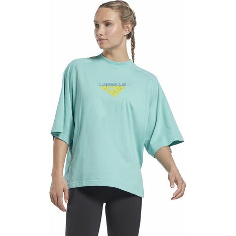 REEBOK - T-SHIRT OVERSIZE DA DONNA - LM LAYERING TEE HN6046 M (1/5)