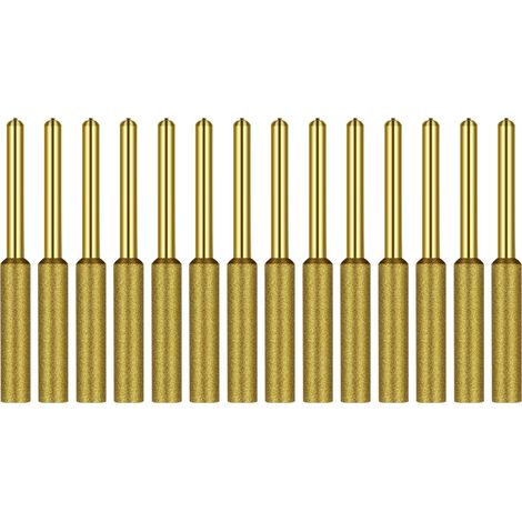 Juego de afiladores de motosierra de diamante de 12 piezas y 3/16 de pulgada - Discos abrasivos de diamante con revestimiento de titanio para metal, piedra y madera. (1/5)