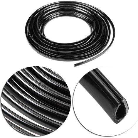 Bande de protection d'étanchéité en forme de U pour pare-chocs automobile, 6 m x 4 mm (noire) (1/5)