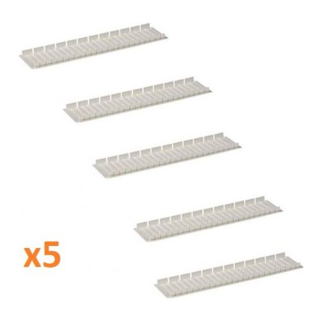 ABB – Obturateur plastron blanc 12 modules – Lot de 5 – Pour coffret encastré UK500 – SKU 173735