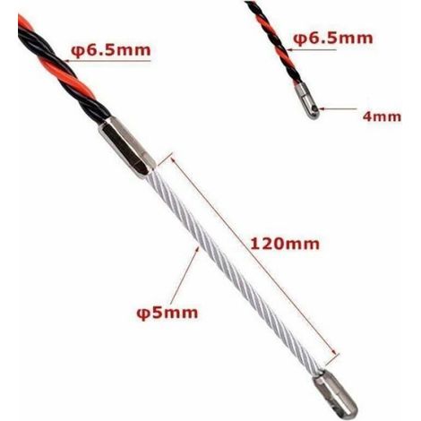 Tire-cable - Polyester Tri-tressé - 50 M - Diamètre 6 Mm - Pour Conduits Électriques Et Boîtes De Dérivation - 1 Pièce (1/4)