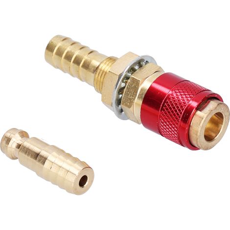 Raccord Rapide M10 en Laiton Rouge pour Poste de Soudage TIG, Accessoire de Torche (1/5)