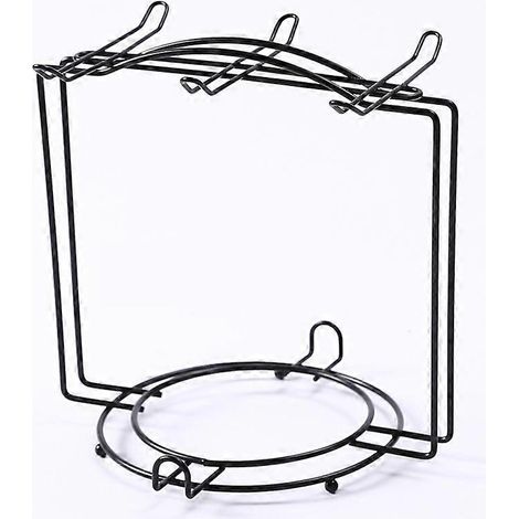 Égouttoir à tasses à café, porte-tasses suspendu, égouttoir à tasses à café, porte-tasses pour 6 tasses (noir) (1/5)