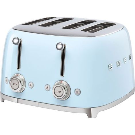 Smeg TSF03PBEU Retro-Toaster Blau 4 Schlitze (1/5)
