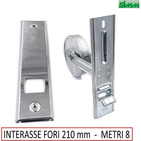 AVVOLGITORE INCASSO MT.8 INT.FORI 210 MM CON PLACCA IN INOX (1/2)