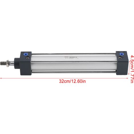 Pneumatikzylinder mit 32 mm Zylinderdurchmesser, 175 mm Hub, doppeltwirkend, mit Gewindekolbenstange (1/5)