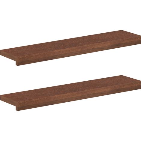Window Sills 2 pcs Dark Brown 70 x 15 x 2 cm Solid Oak Wood vidaXL