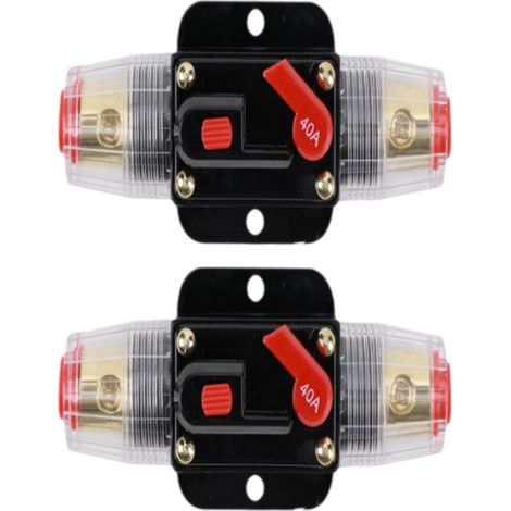 Disjoncteur Automatique 20 A - 50 A - 12 V / 24 V CC - Pour Systèmes Audio Automobile - Réinitialisation Manuel - Étanche (1/5)