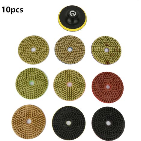 Ensemble de 10 disques à meuler diamantés ronds de 100 mm de diamètre (1/5)