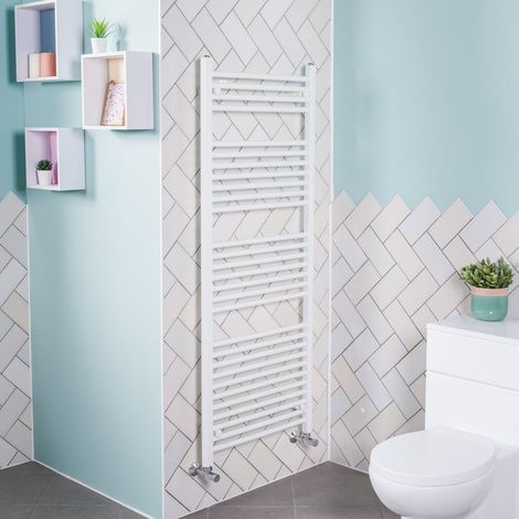 WarmeHaus Straight White Heated Towel Rail 1500x600mm