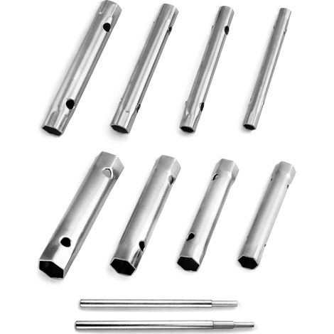Set of Galvanized Pipe Wrenches 6 x 7-20 x 22 mm with Extension Bar (1/5)
