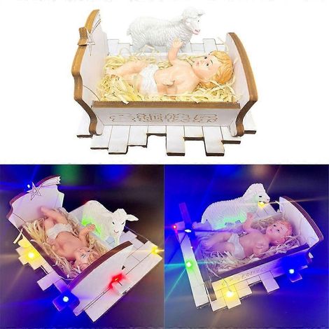 Décoration de crèche lumineuse LED colorée pour bureau, décoration d'église (1/4)