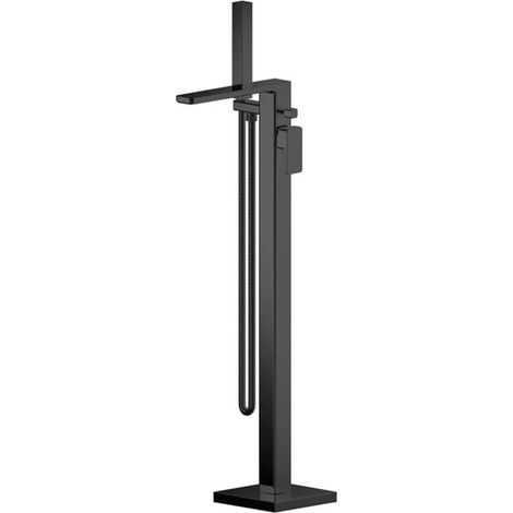 Matt Black Freestanding Bath Tap - Square Bath Shower Mixer Tap