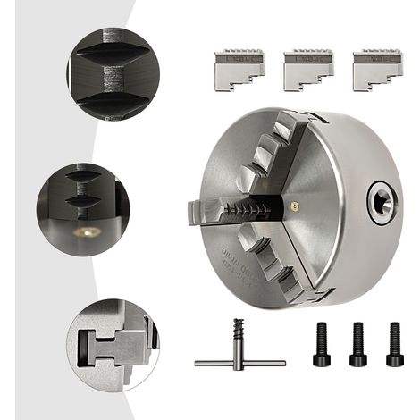 YISSALE-Präzisions-3-Backenfutter 125 mm 3-Backenfutter für CNC-Drehmaschine Futter (1/5)
