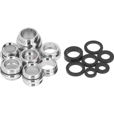 Adaptateur Aérateur en Laiton Ensemble pour L'évier de Cuisine, Kit D'adaptateur Féminin Masculin avec Joint pour le Tuyau de Jardin Filtre à Eau de Lavabo de Robinet de Tuyau (1/5)