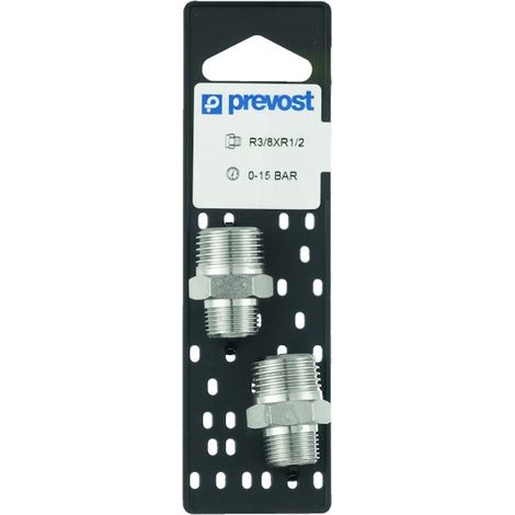 PREVOST Mamelons à filetage double mâle conique - 3/8 et 1/2 (2p)