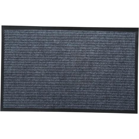 Paillasson Rectangulaire Polyester Gris Tapis Entrée Absorbant Et Antidérapant pour Cuisine Salle De Bain Et Intérieur (1/5)
