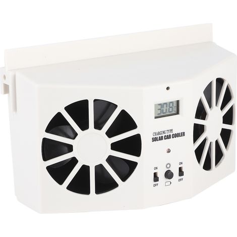 Ventilateur de refroidissement solaire pour véhicule, aérateur d'air, radiateur d'échappement, blanc de refroidissement (1/5)