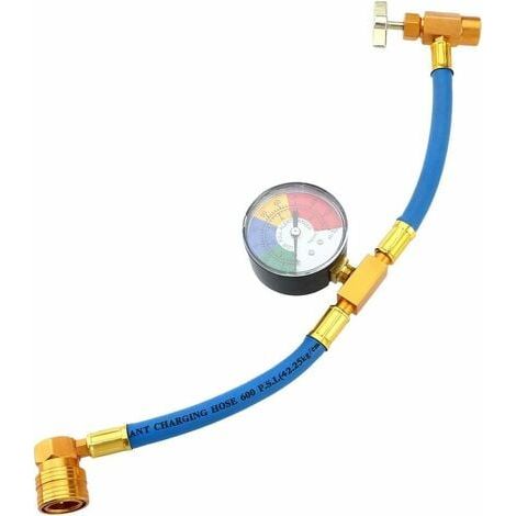 R134A Air Conditioner Refrigerant Filling Hose with Gauge for Cars (1/2" Thread for America and Europe) (1/5)