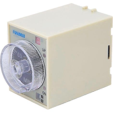 Zeitverzögerungsrelais ST3PA F, Verzögerungstimer mit Drehknopf, robustes PC-Gehäuse, 220 V AC, 50/60 Hz, einstellbare Verzögerungszeit, höchste Qualität (1/4)