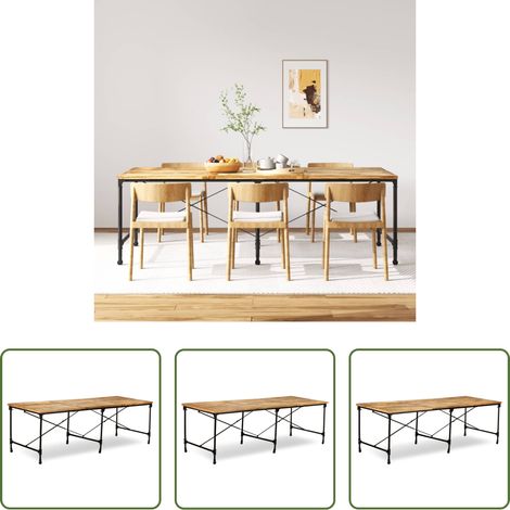 Bois de manguier -  Table à manger Bois de manguier massif 240 cm (1/5)
