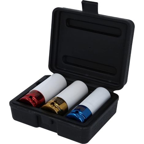 Jeu de 3 douille a choc 1/2" pour jantes aluminium