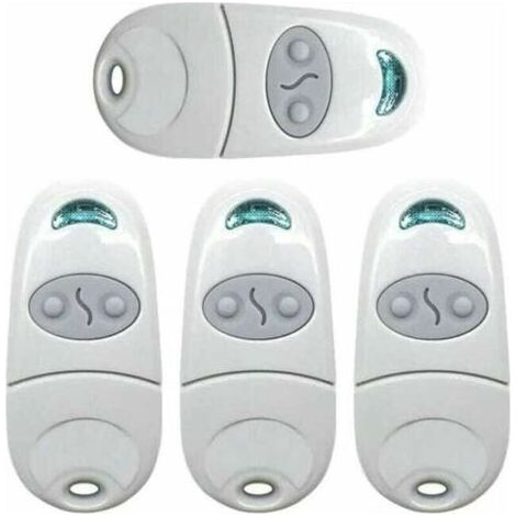 (6,5 x 3 x 1 cm) 4 télécommandes universelles de porte de garage CAME TOP432NA pour moteur de porte de garage. (1/5)