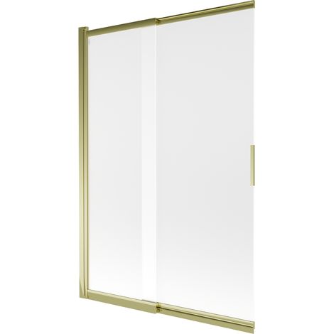 Mexen Fox paravento per vasca da bagno a 2 ante scorrevoli 120 x 150 cm, opaco, oro - 891-120-002-50-30 (1/5)