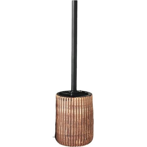 Brosse wc longue poignée amovible avec céramique brown (1/5)