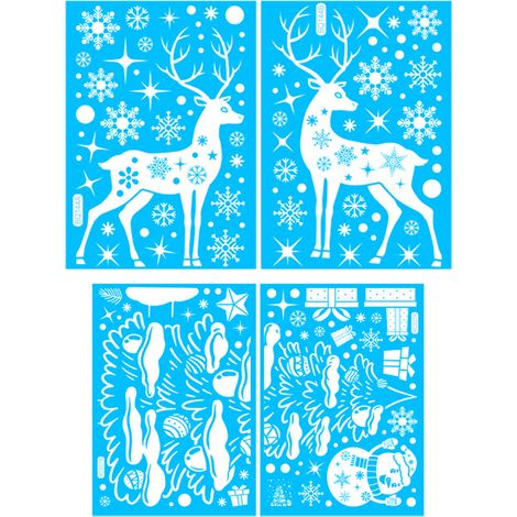 Hängende Fensterdekorationen, statisch haftende Schneeflockenaufkleber, „Frohe Weihnachten“-Fensteraufkleber für Weihnachtsfeierbedarf