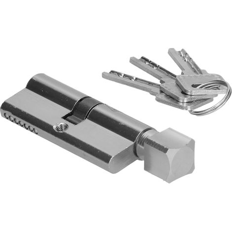Cylindre de serrure à clé intérieur en alliage aluminium-fer, pour porte épaisseur 35-50mm, noyau de verrou robuste, remplacement facile, quincaillerie durable. (1/5)