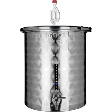 Fermentatore inox professionale per birra artigianale, Fondo Piano con tappo a pressione -200 Lt (1/4)